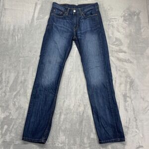 Levi's 514 Straight Jeans Womens 29x32 Blue Denim Regular Fit Streetwear Red Tab